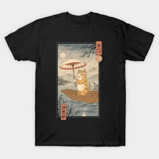 Neko Boat in Edo T-Shirt